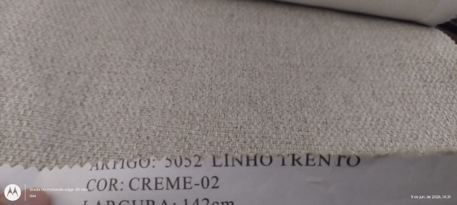 Catálogo Amostras de Linho 100% Poliéster